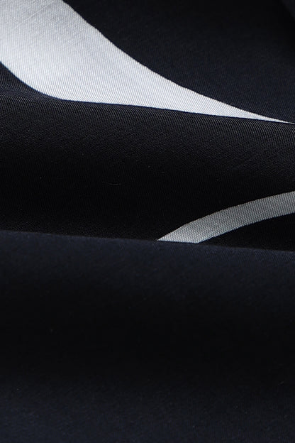 Oversized Graphic Print Shirt Black White