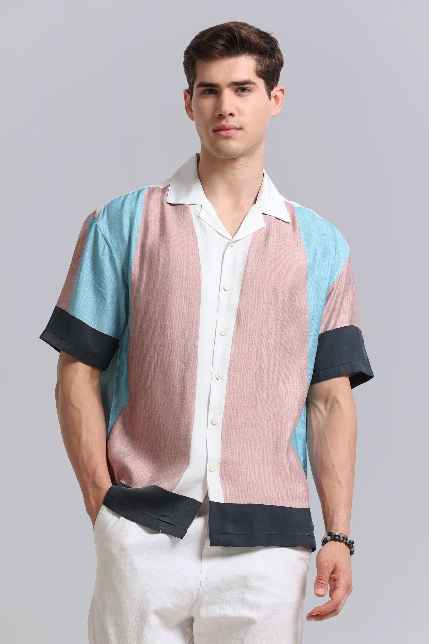 Oversized Graphic Print Shirt Brown