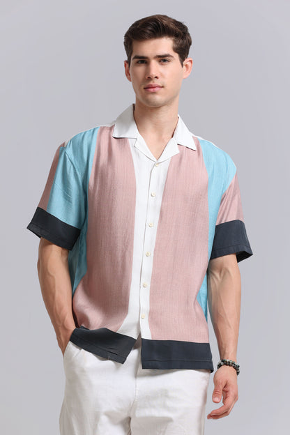 Oversized Graphic Print Shirt Brown