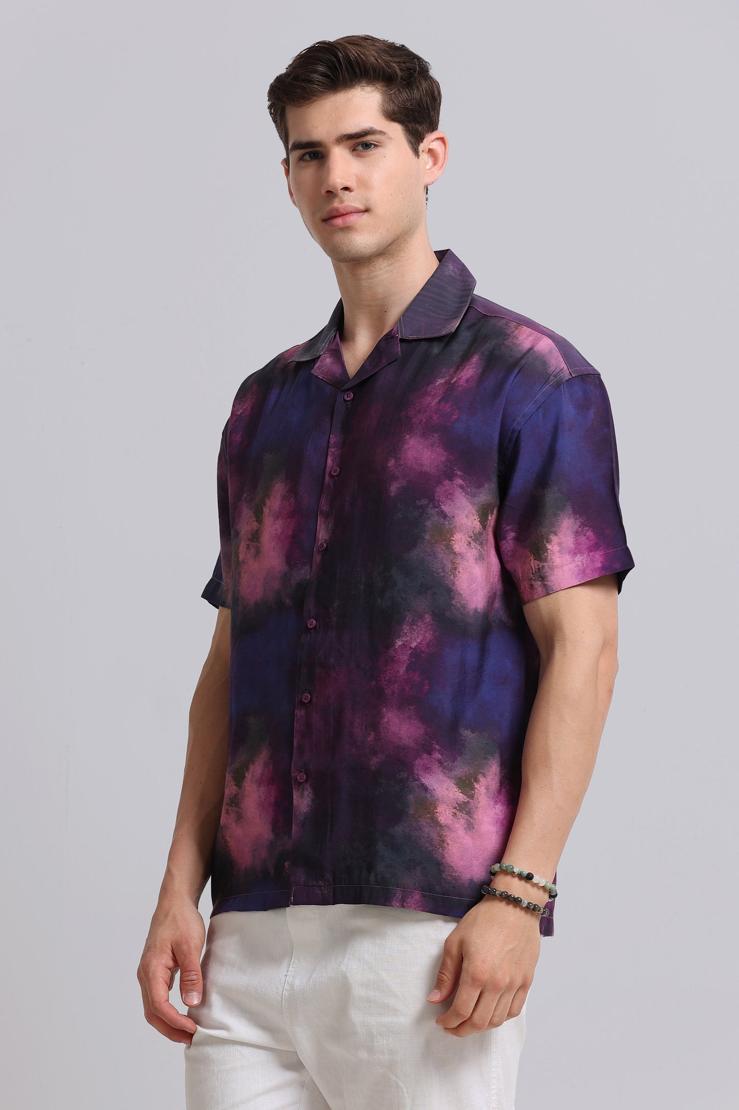 Oversized Resort Shirt Purple