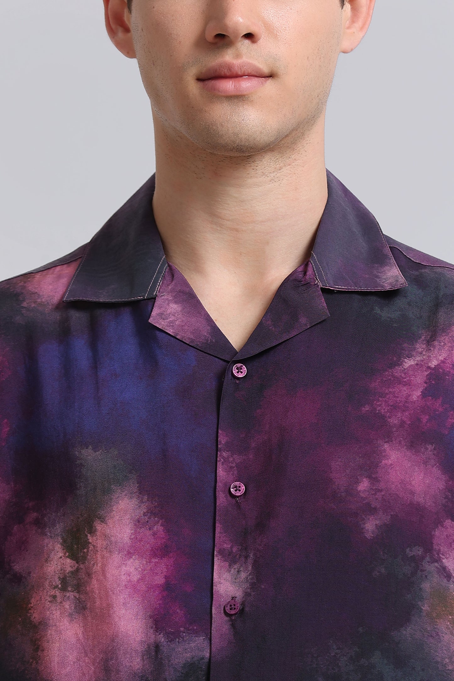 Oversized Resort Shirt Purple