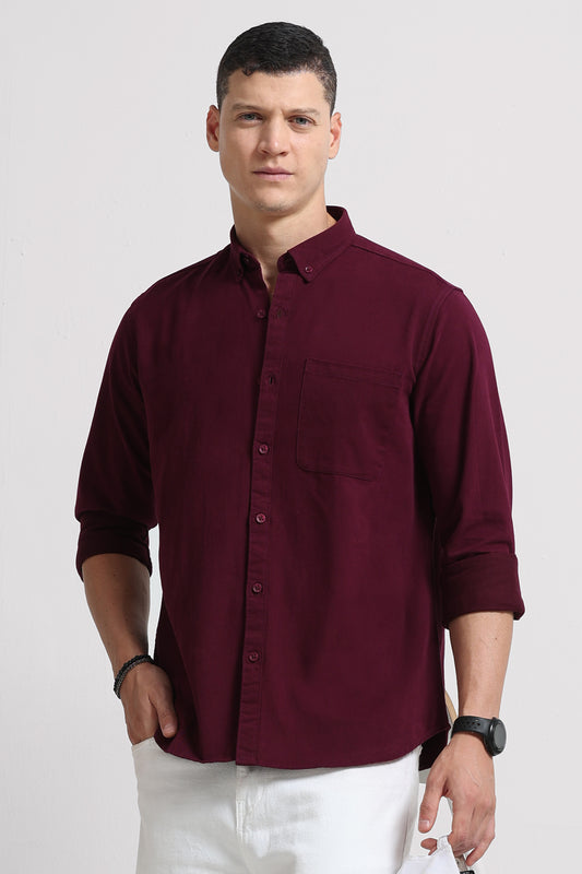Everyday Essential Solid Shirt Maroon