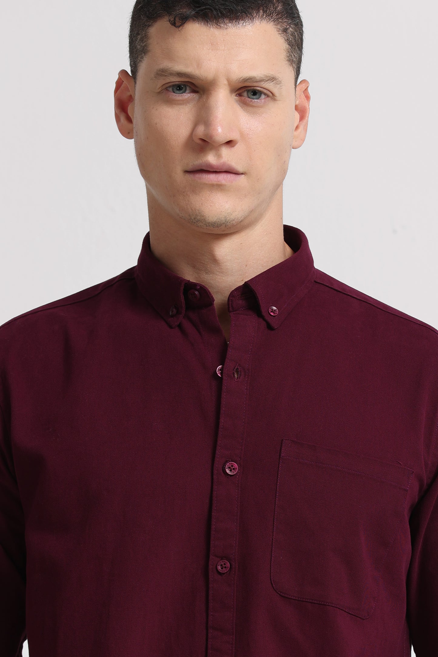 Everyday Essential Solid Shirt Maroon