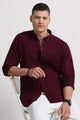Everyday Essential Solid Shirt Maroon
