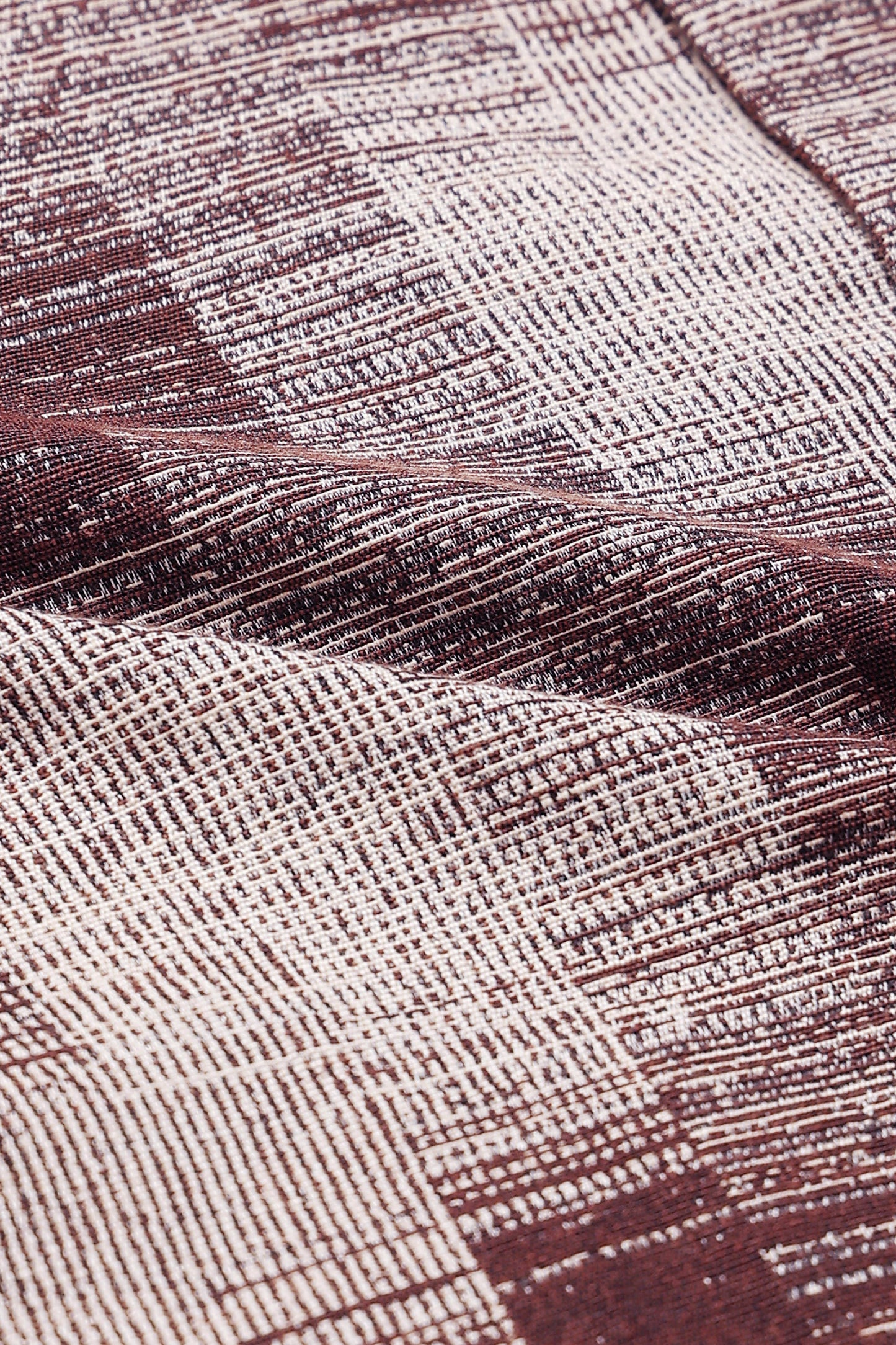 Maroon Cream Jacquard Boxy Fit Shirt