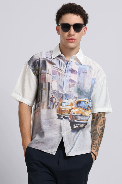 "Brand Ambassador" Oversized Print Shirt