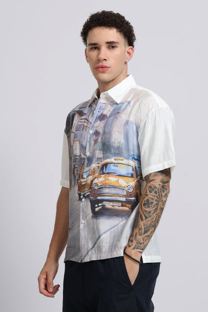 "Brand Ambassador" Oversized Print Shirt