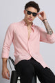 Viscose Linen Slim Fit Shirt Lt Pink