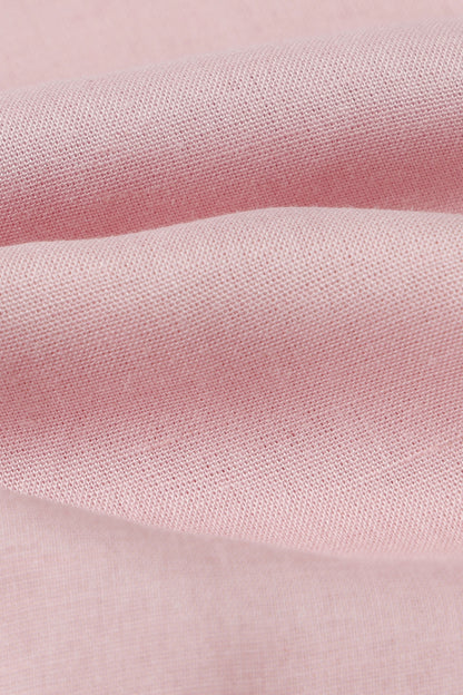 Viscose Linen Slim Fit Shirt Lt Pink