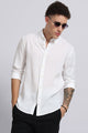 Viscose Linen Slim Fit Shirt White