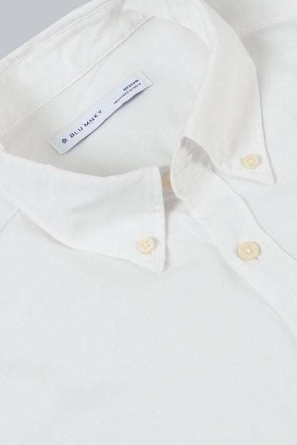 Viscose Linen Slim Fit Shirt White