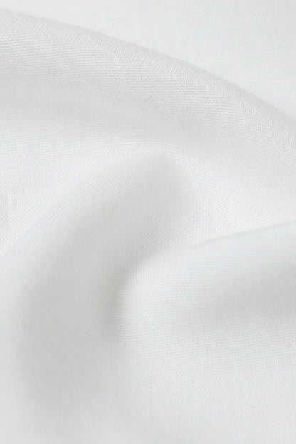 Viscose Linen Slim Fit Shirt White