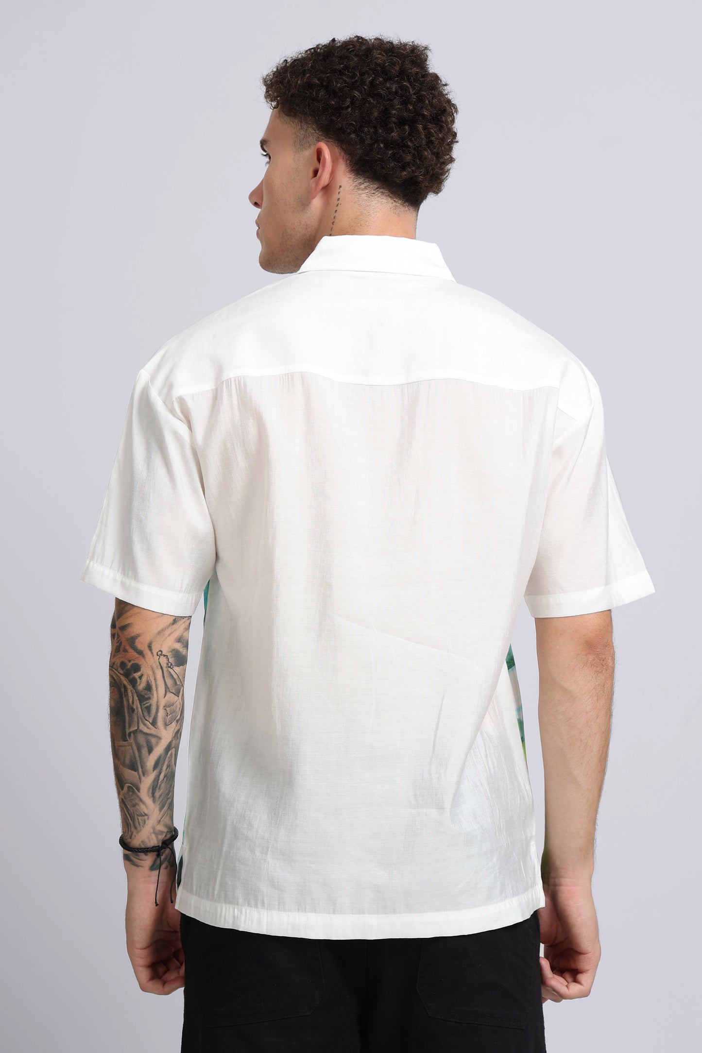 "Floating Along The Backwaters" Oversized Print Shirt