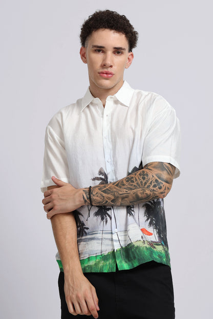 "Goa Series" Oversized Print Shirt