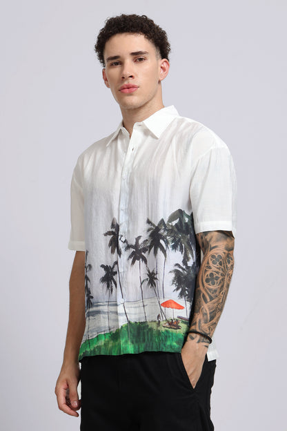 "Goa Series" Oversized Print Shirt