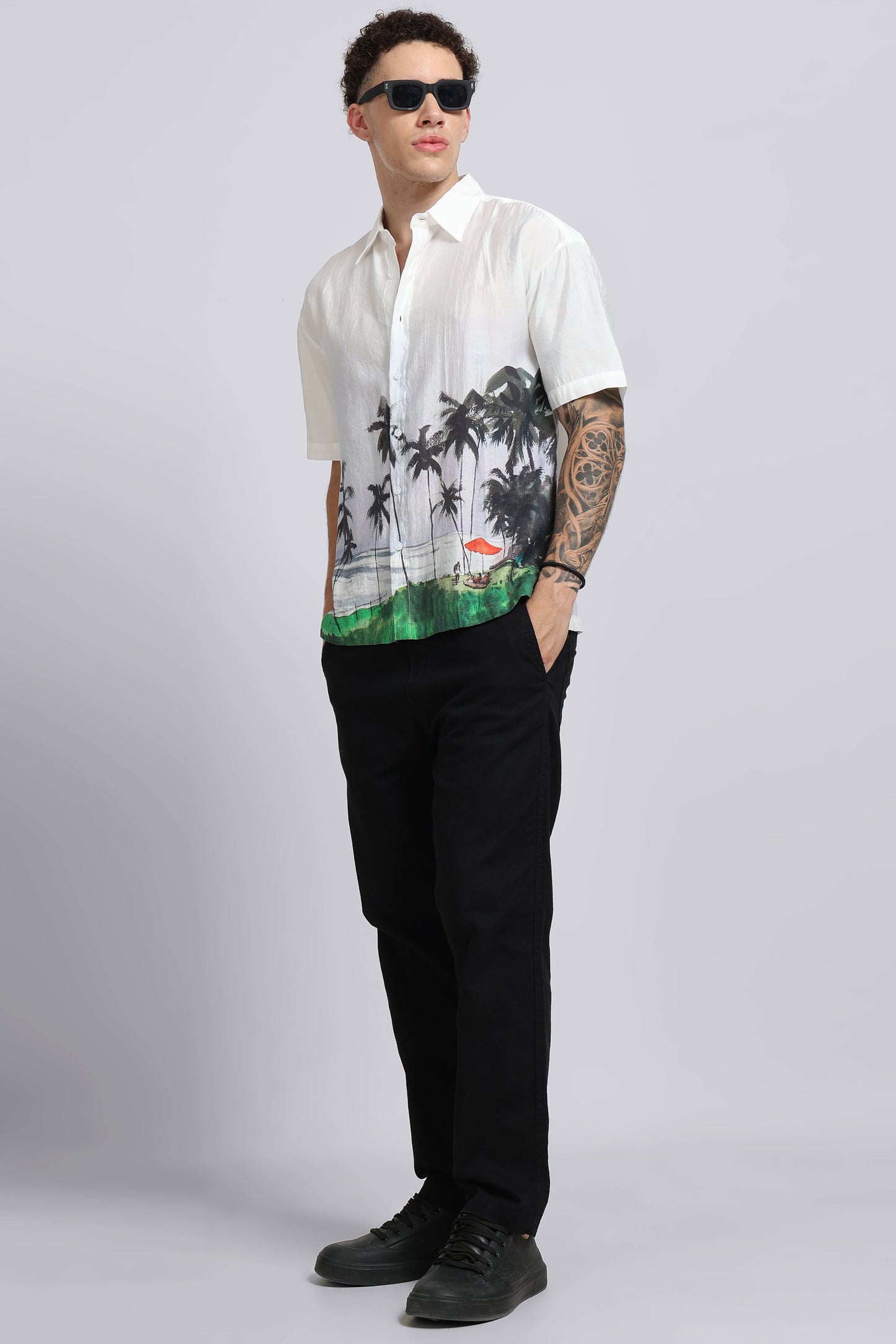 "Goa Series" Oversized Print Shirt
