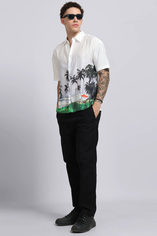 "Goa Series" Oversized Print Shirt