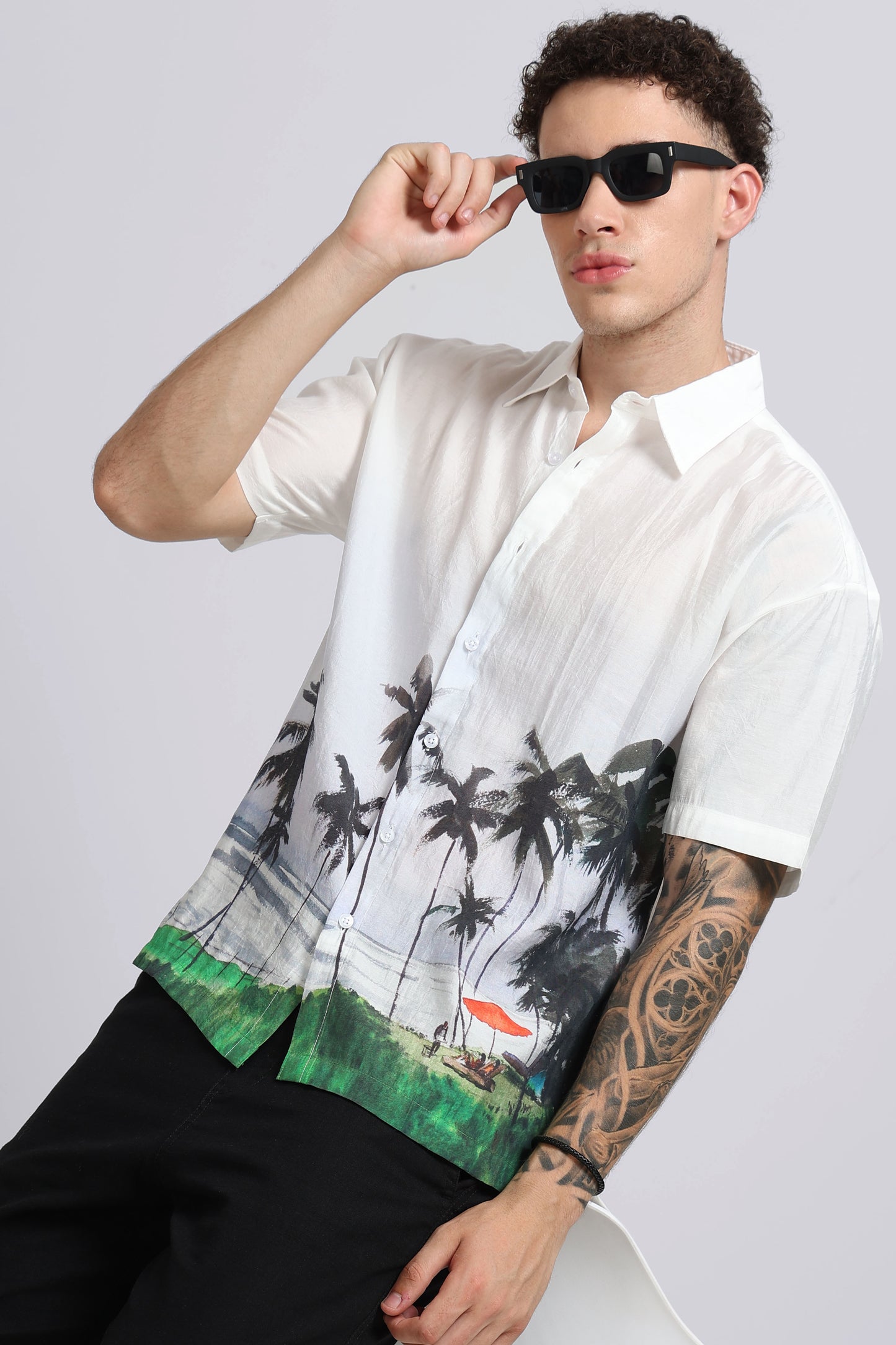 "Goa Series" Oversized Print Shirt