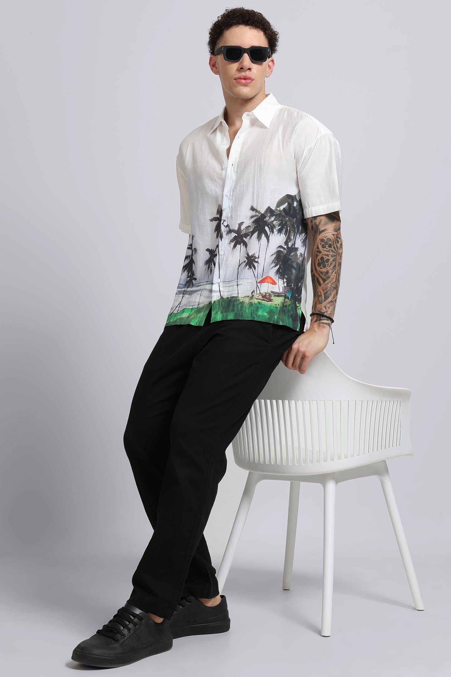 "Goa Series" Oversized Print Shirt