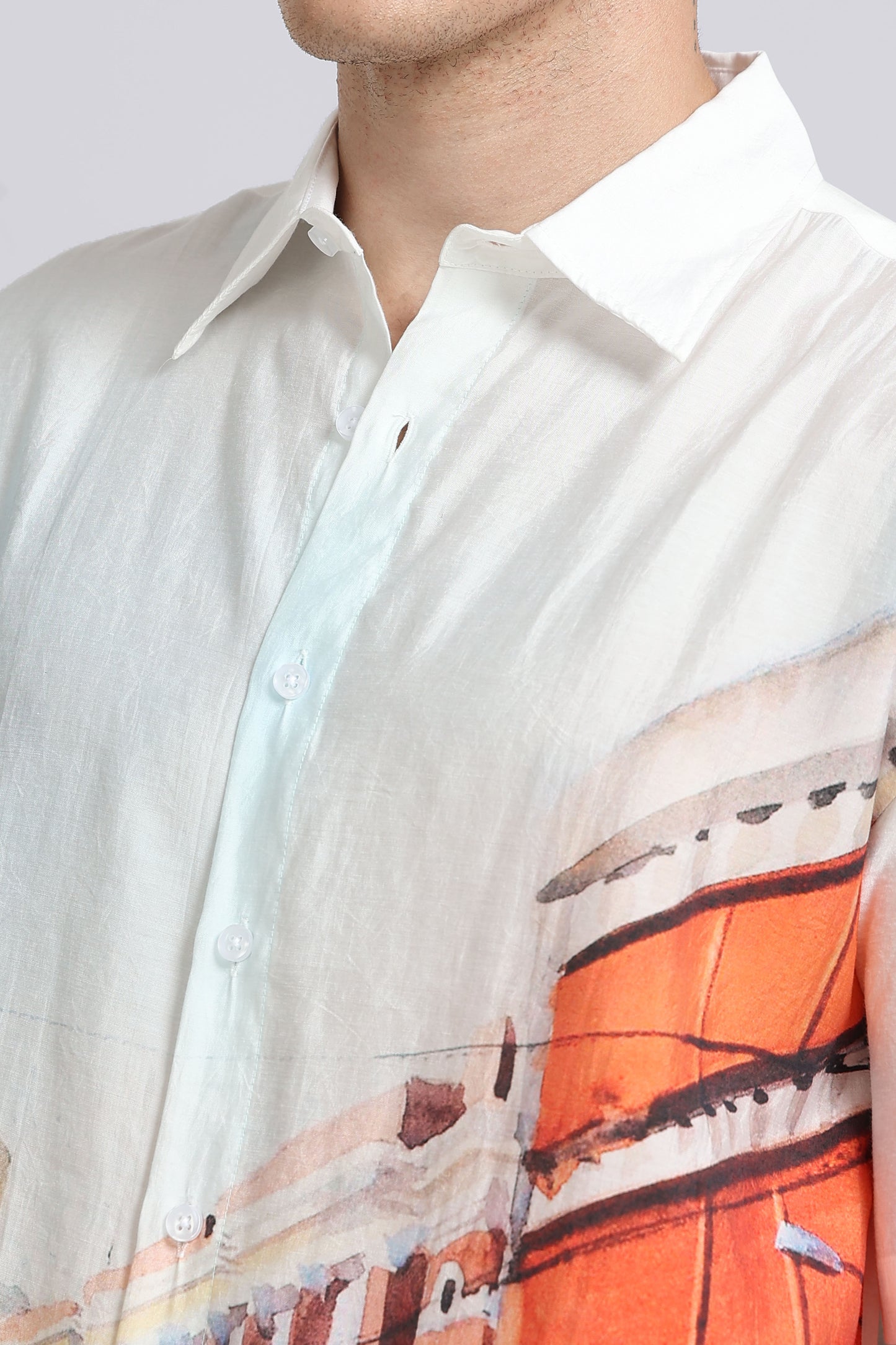 "Lalbazaar" Oversized Print Shirt