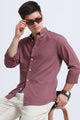 Classic Cotton Linen Button-Down Shirt Dusty Pink