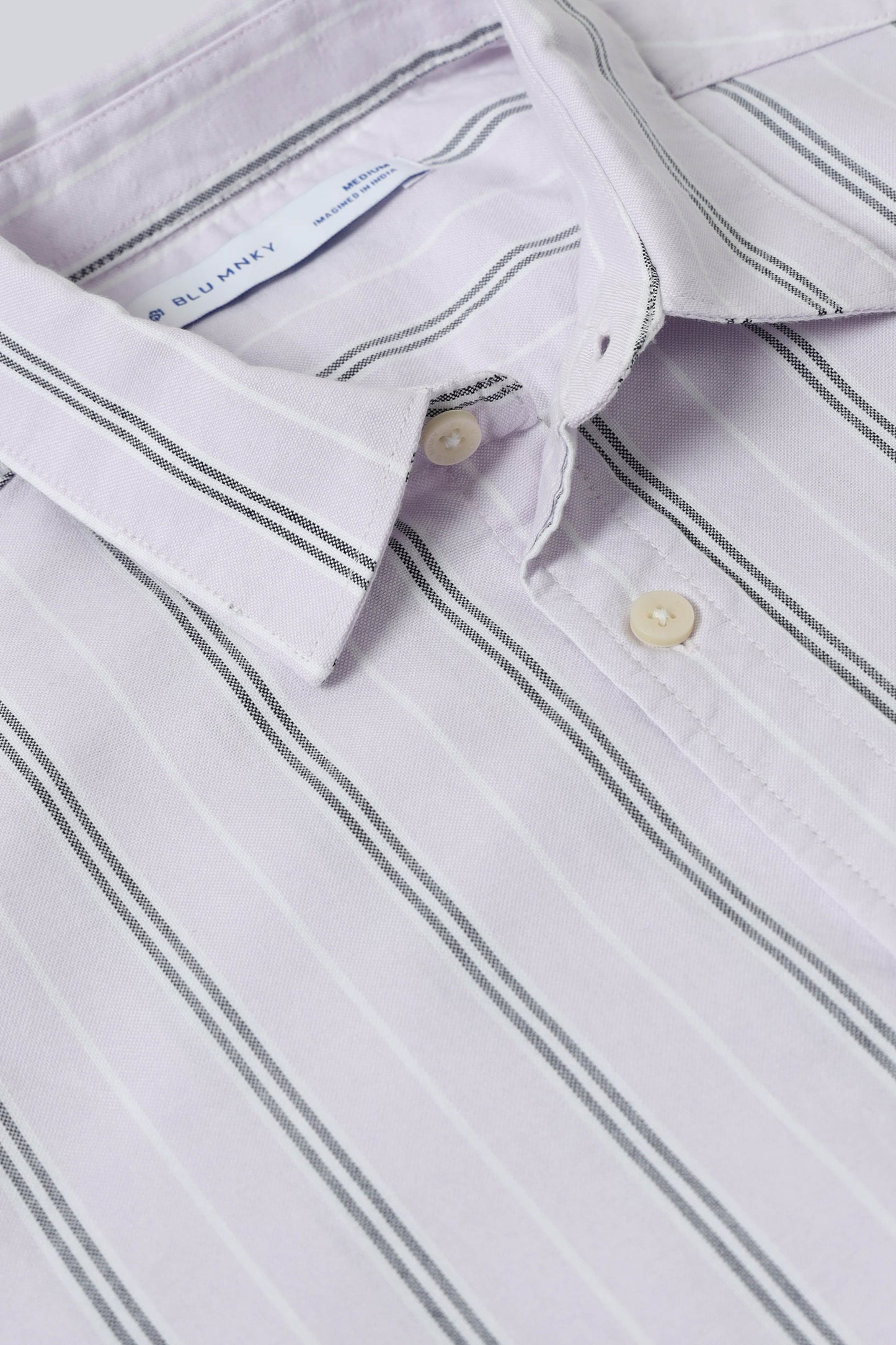 Classic Striped Oxford Cotton Shirt Pink White