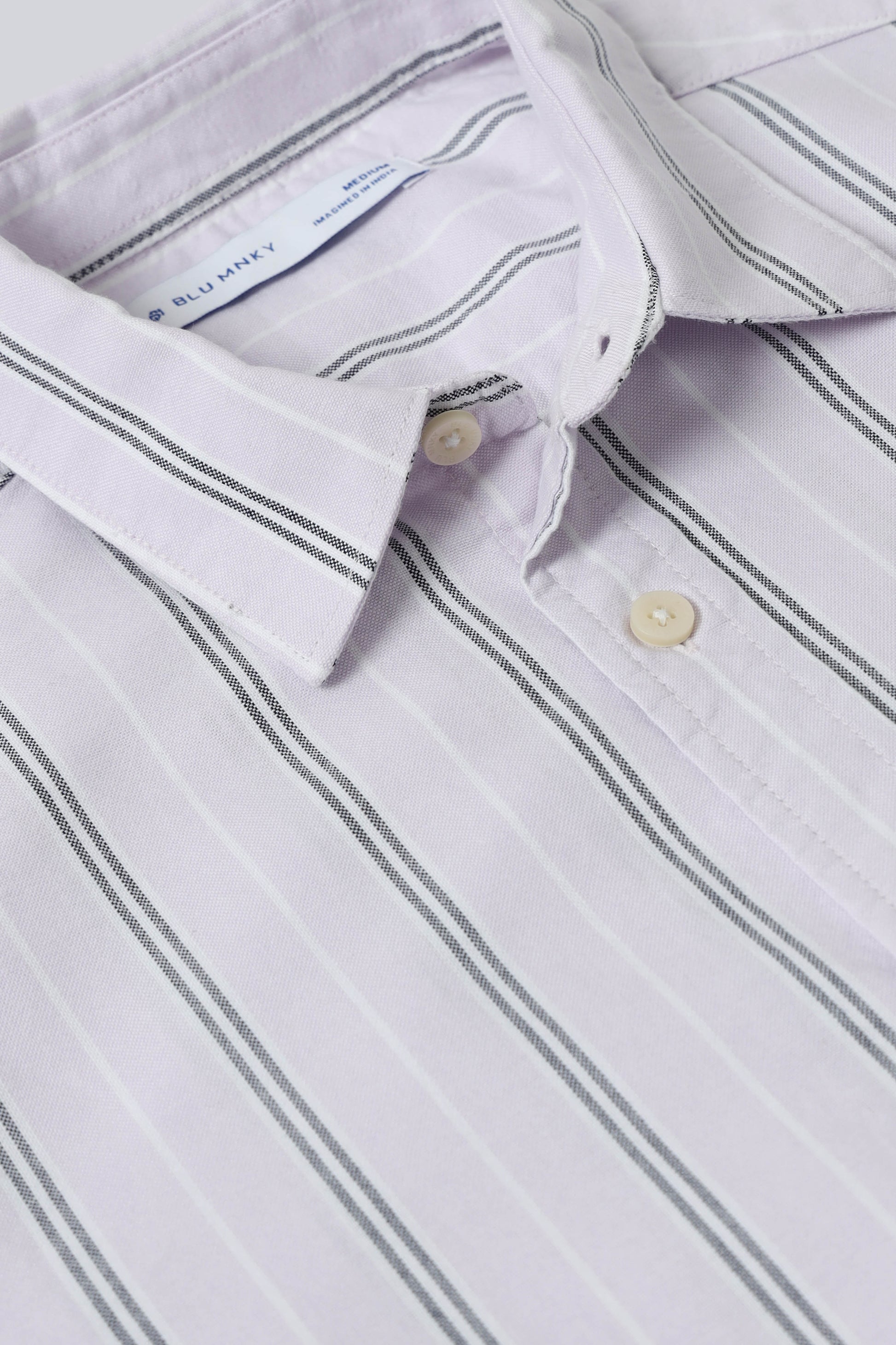 Classic Striped Oxford Cotton Shirt Pink White