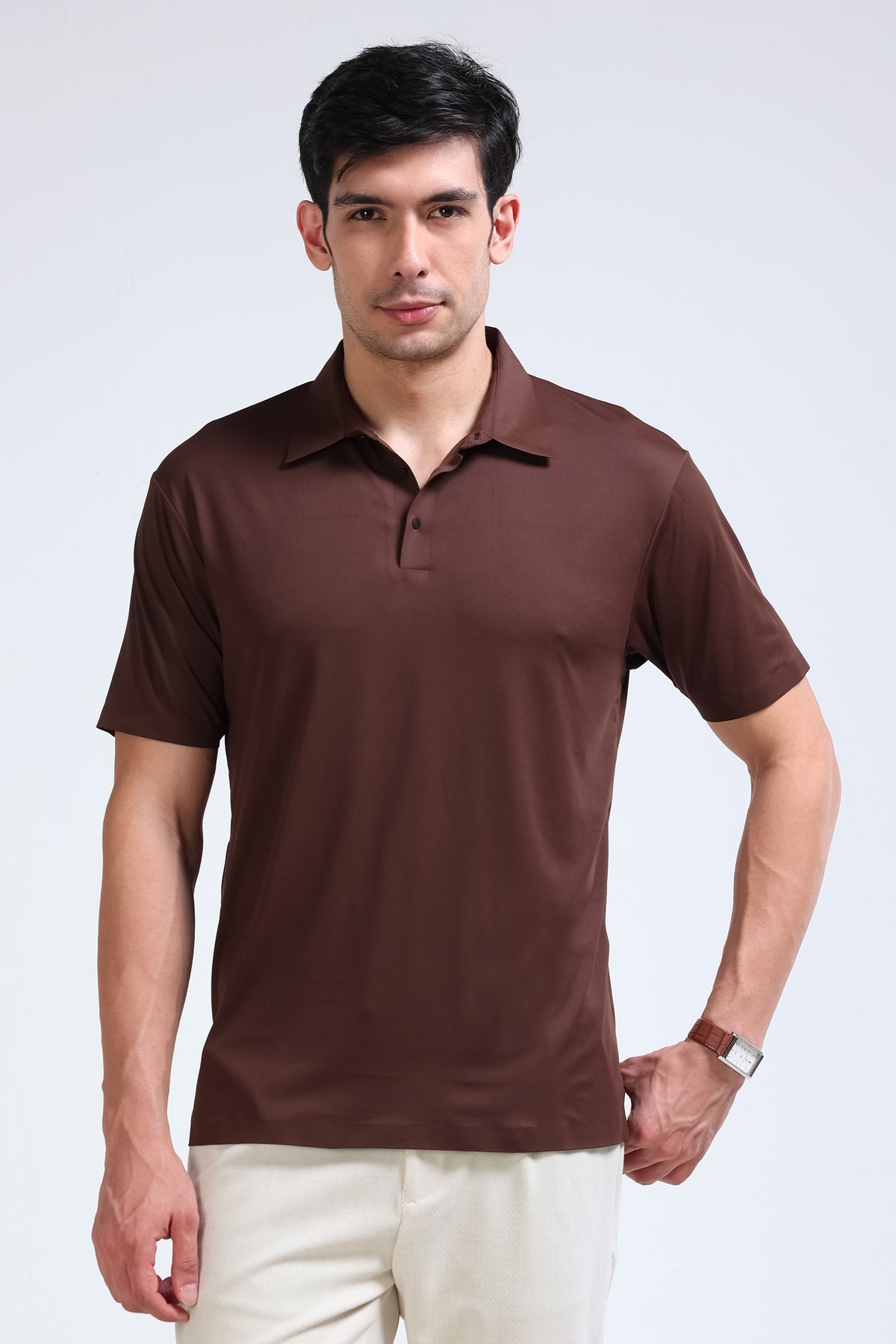Brown Polo T-Shirt - Slim Fit
