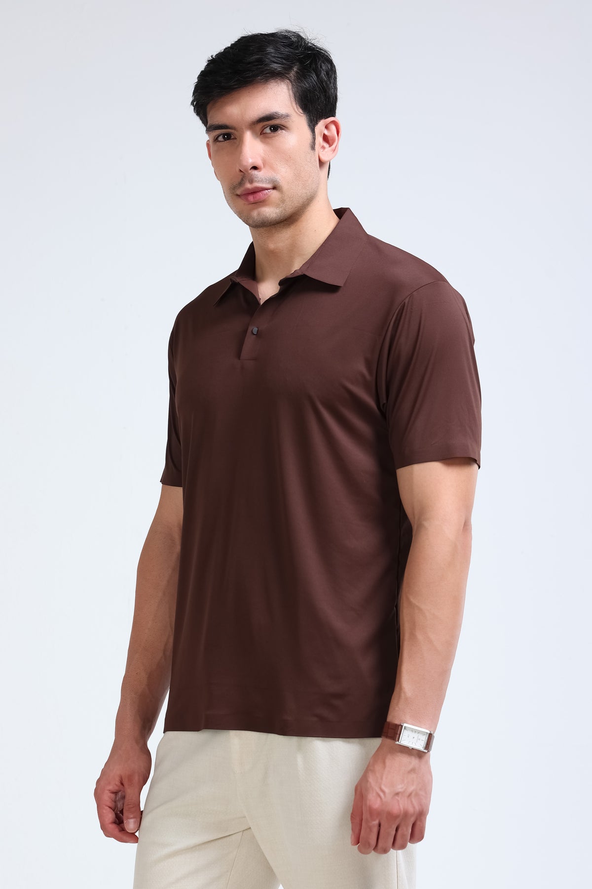 Brown Polo T-Shirt - Slim Fit