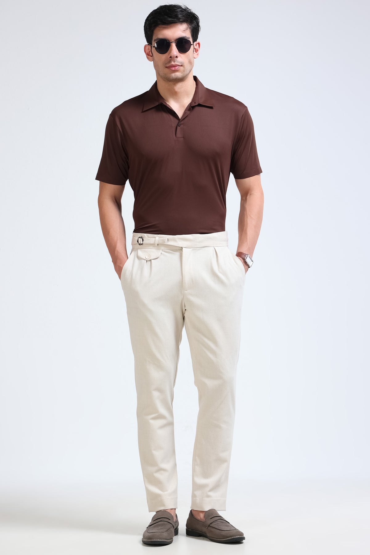 Brown Polo T-Shirt - Slim Fit