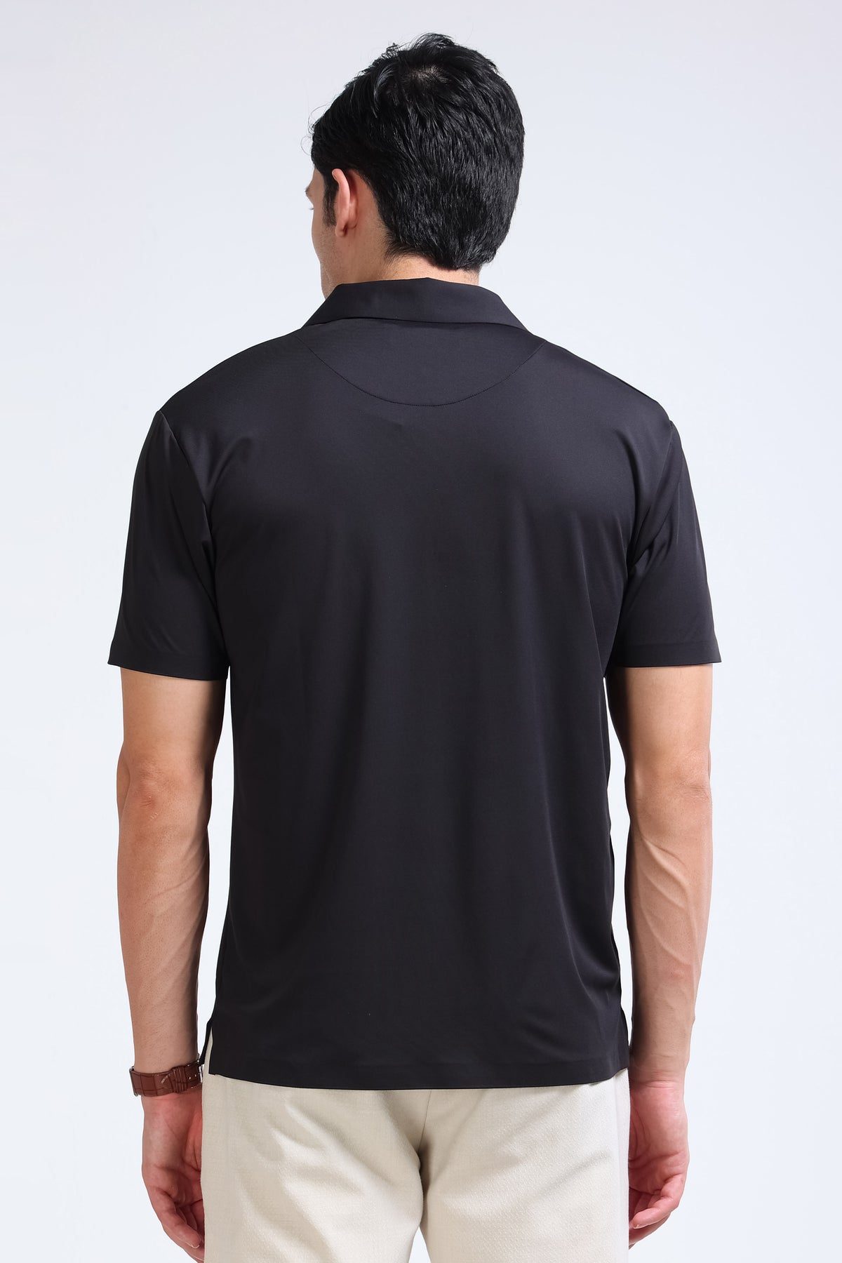 Black Polo T-Shirt - Slim Fit