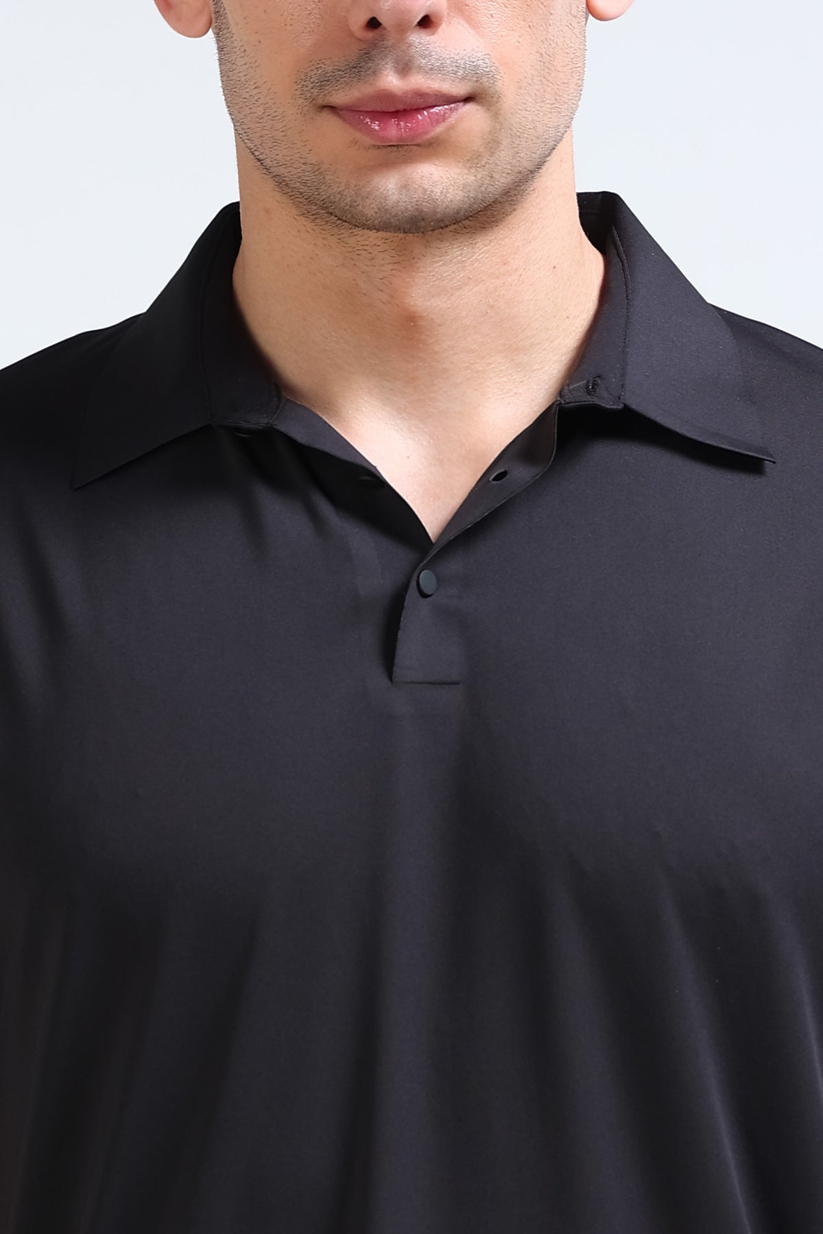 Black Polo T-Shirt - Slim Fit