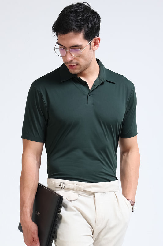 Green Polo T-Shirt - Slim Fit
