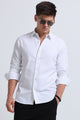 Slim Striped Cotton Oxford Shirt White