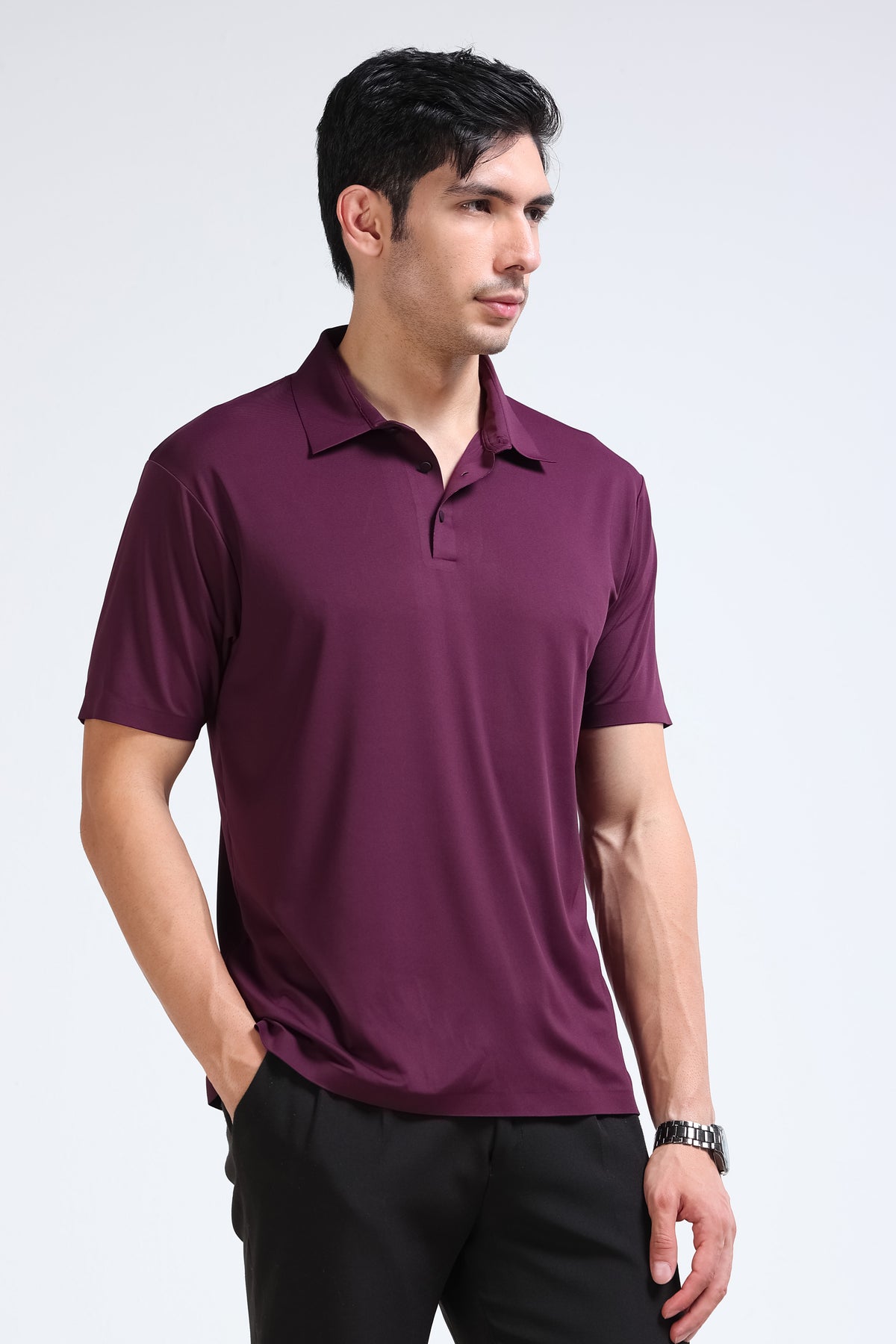Purple Polo T-Shirt - Slim Fit