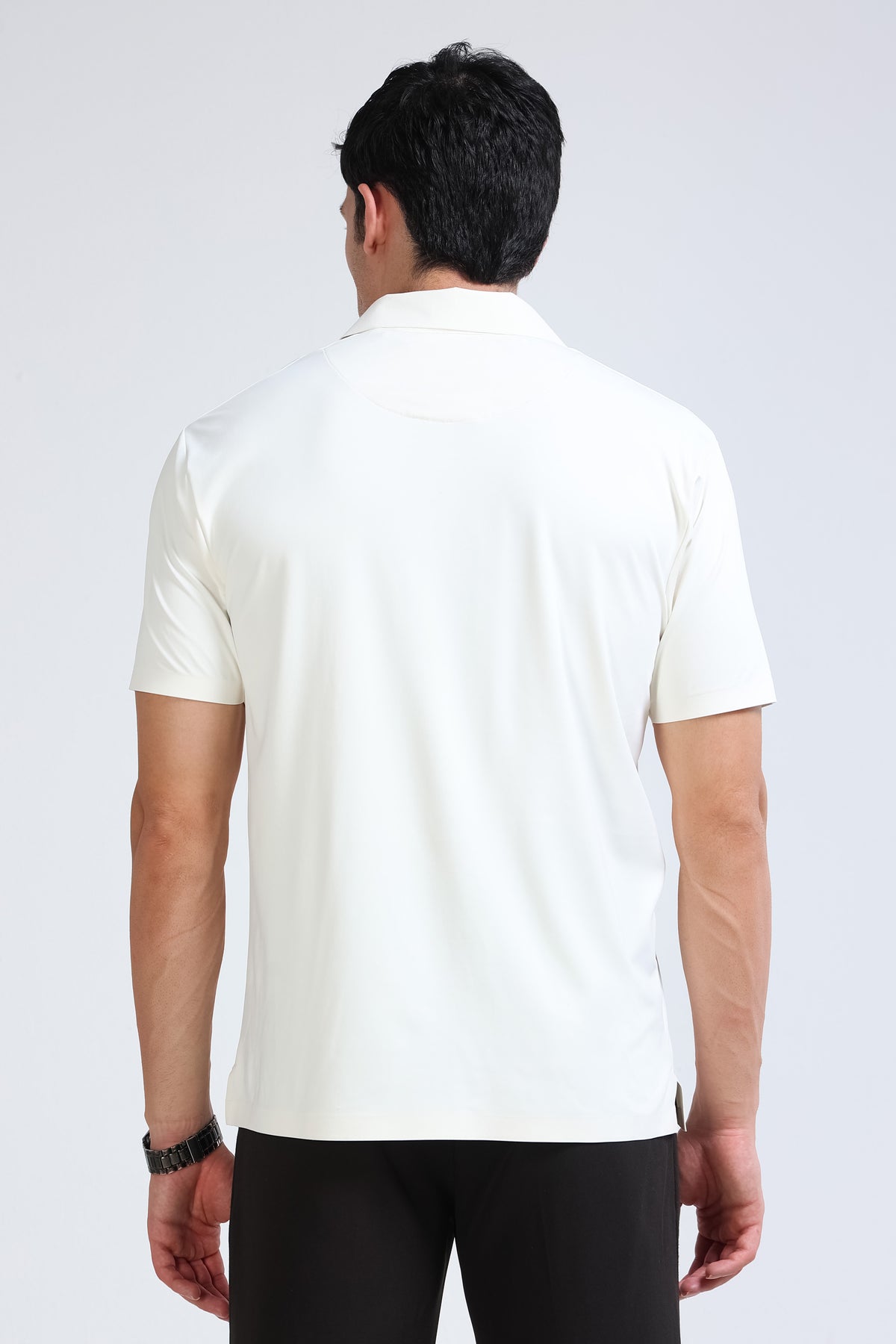 Off White Polo T-Shirt - Slim Fit