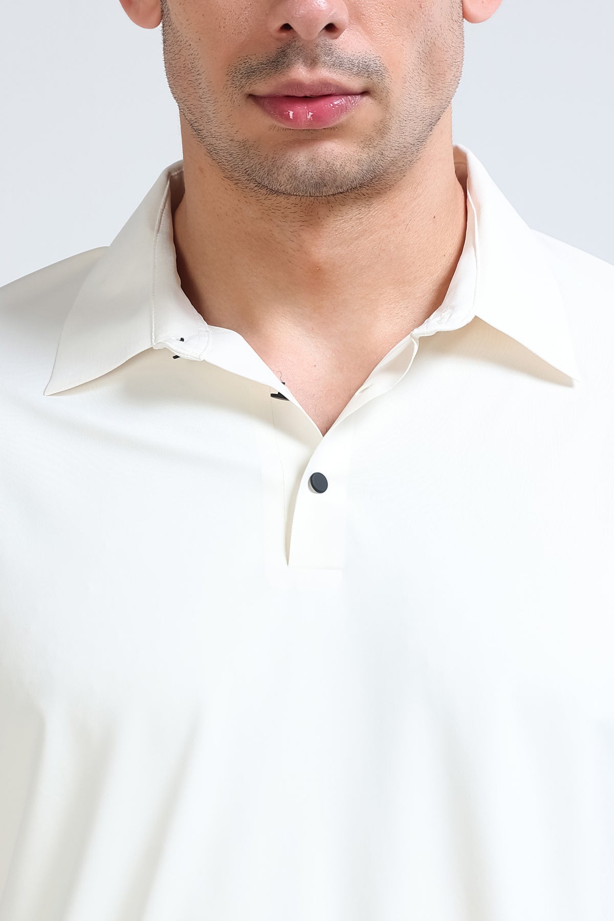 Off White Polo T-Shirt - Slim Fit