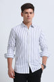 Classic Striped Oxford Cotton Shirt White Black