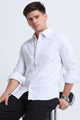 Slim Striped Cotton Oxford Shirt Off White