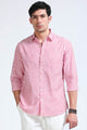 Red White Pinstripe Shirt - Slim Fit