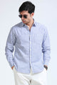 Blue White Pinstripe Shirt - Slim Fit