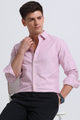 Slim Striped Cotton Oxford Shirt Pink