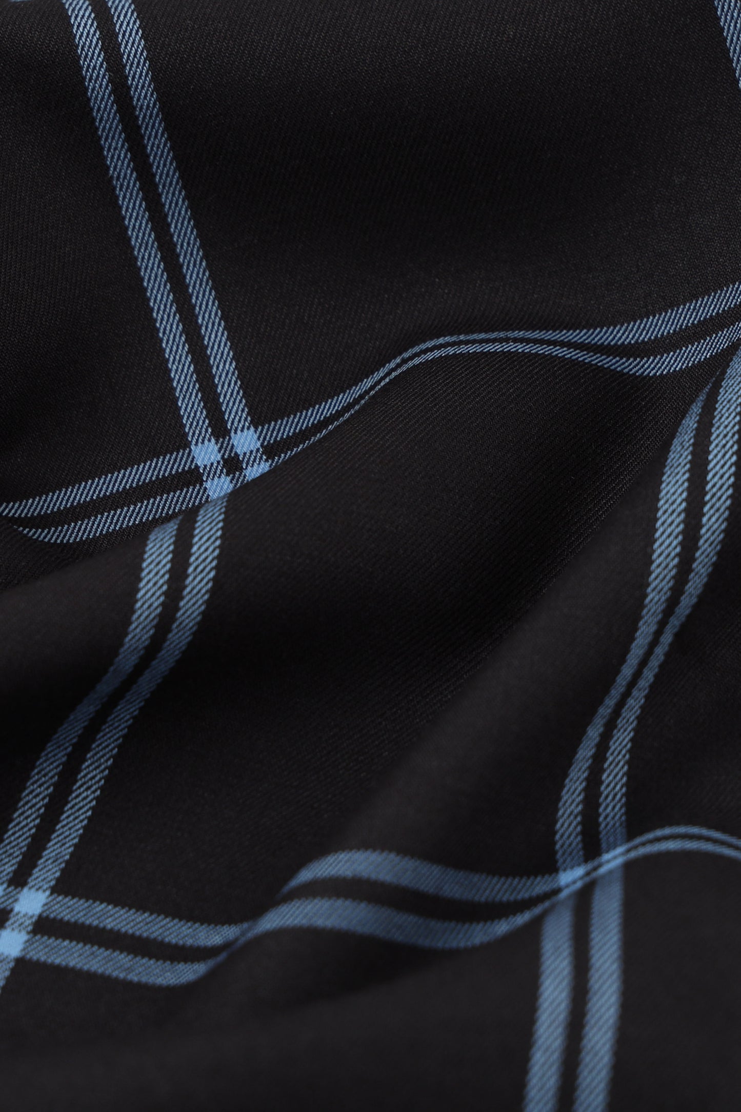 Premium Checked Slim-fit Shirt Black Blue