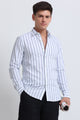 Classic Striped Oxford Cotton Shirt Blue White