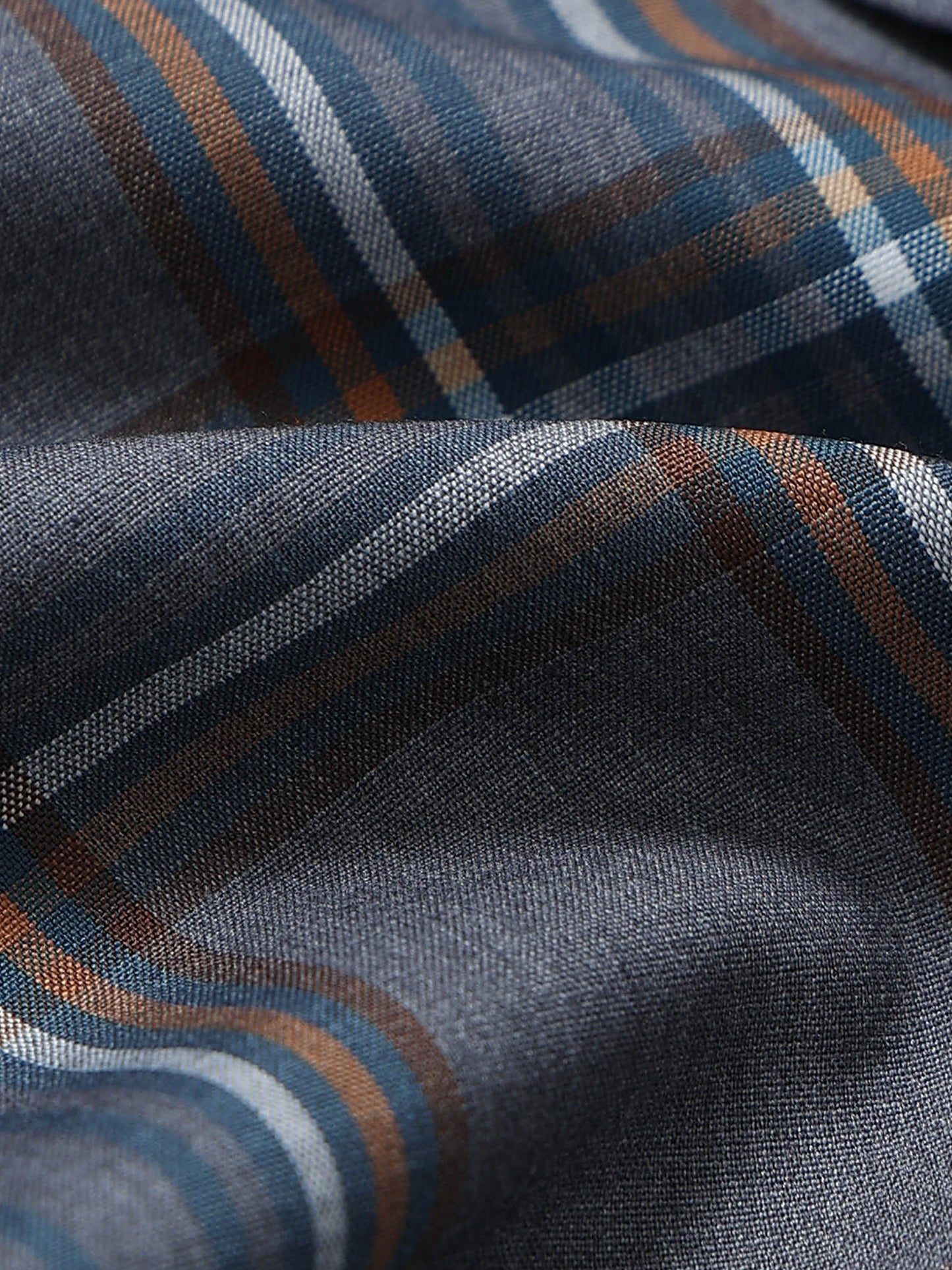 Classic Checked Slim Fit Shirt Cream Black
