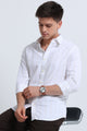 Classic Striped Oxford Cotton Shirt White Beige