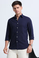 Slim Striped Cotton Oxford Shirt Navy
