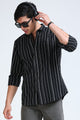 Black Bold Striped Shirt - Slim Fit