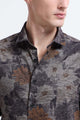 Contemporary Printed Cotton Blend Shirt Yellow