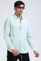 Men's Seersucker Striped Shirt Light Green